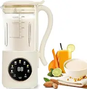 Soy Milk Maker Machine, 1400ML Nut Milk Maker Machine, 8-in-1 Automatic Oat Milk Maker with LED Display, 12H Timer/Auto-Clean/Keep Warm/16 Blades, Milky Plant Machine for Home