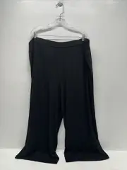 Eileen Fisher Cropped Wide Leg Pant Pants Tencel Stretch Black NWT Plus Size 3X