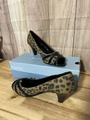 Jaclyn Smith Women Sz 7.5 M Animal Print Pump Synthetic Shoes Jacey