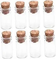 PartyKindom 1 Pack Mini Glass Wish Bottles with Cork Stoppers Clear DIY Jars for Messages Weddings Party Favors Multifunctional Decor Glass