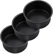 4 Inch Mini Cake Pan Set of 3, Non-Stick round Baking Cake Pans Tins for Small T