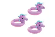3x Airtime PVC Unicorn Split Swim Ring Outdoor Camping Pool Float Toy 51cm Pink