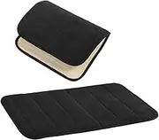 2Pcs Water Absorbent Memory Door Mats Non Slip Bathroom Rugs for Indoor and Outdoor Use Entry Mats for Home Kitchen and Entrance