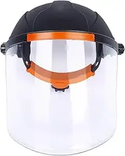 Fenteer Protective Welding Face Shield with Adjustable Flip Visor for Outdoor Work, Transparent
