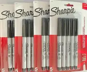 Bulk Qty 2 - Sharpie Ultra Fine Tip Permanent Markers, black ink- 5Ct per unit