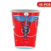 Nurse Hospital Theme 266ml 9 OZ Paper Cups 10PK - Kids Birthday Party Tableware
