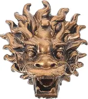 INOOMP Wall Fountain Faucet Dragon Head Pond Fountain Nozzle Animal Garden Water Outlet Water Sprayer Water Feature Spitter Waterfall Fountain Flowing Water Ornament Bronze