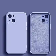 Square Liquid Silicone Phone Case for iPhone 11 12 13 14 Pro Max Mini XS Max X XR 7 8 Plus Full Lens Protection Cover,Cloud Blue,for iPhone 12 Mini