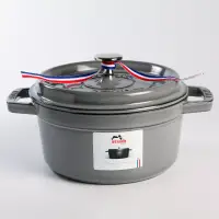 在飛比找博客來優惠-Staub 圓形琺瑯鑄鐵鍋 18cm 1.7L 石墨灰 法國