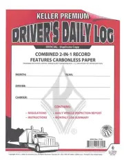 JJ Keller 8530 (705LD )2-In-1 Driver's Daily Log Book w/Detailed DVIR