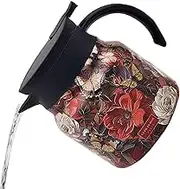 Hot Drink Dispenser, 800ml Tea Carafe, Floral Coffee Pot, Insulated Beverage Dispenser, Stylish Tea Pitcher, Hot Coffee Beverage Pitcher, Stainless Thermal Carafe, Decorative Coffee Pot, Floral Drink