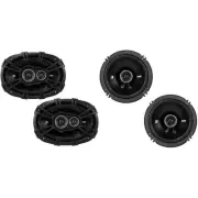 Kicker DSC6930 6x9-Inch (160x230mm) 3-Way Speakers w/ 43DSC6504 6.5" Coaxial ...