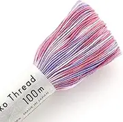 Olympus Sashiko Thread 100meters - Variegated(#192 Pink/Purple) - 100% Cotton