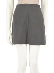 Grey A-line Mini Skirt