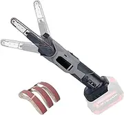 Electric Belt Sander Compatible with Makita 18V, 35° Adjustable Cordless Finger Sanders, Multipurpose Filing with 3 Sanding Belts, 6 Speed, Detail Sander File for Wood, Metal Polishing (No Battery)
