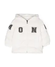 logo-patch hooded padded jacket 912M,1824M,1218M white