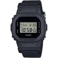 在飛比找ETMall東森購物網優惠-CASIO G-SHOCK 環保尼龍霧黑經典方形計時錶/DW