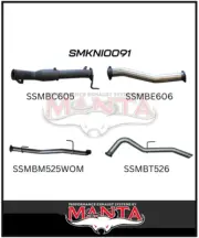 MANTA 3" COMPLETE EXHAUST FITS NISSAN NAVARA D23 NP300 2015-ON (SSMKNI0091)
