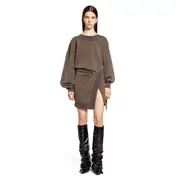 [THE ATTICO] Light American Fleece Mini Dress Brown