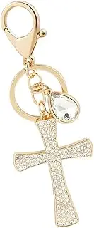 [TOGEVAL] Diamond Cross Keyholder Diy Pendant Bag Hanging Decor Key Tag Holder Elegant Present