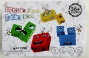 New, Early Learning Building Block Cube Game – Facial Expressions
