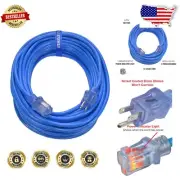 Resilient 100 FT Outdoor Extension Cord, Rated -50°C with 3-Outlets Protection