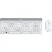 Logitech MK470 Slim Wireless Keyboard Mouse Combo Nano Receiver 1 Yr Warranty -White 920-009183