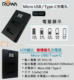 【聯合小熊】ROWA SONY NP-FW50 [ 電池+ 雙充 USB充電器] A55 NEX-3N 5T A6000