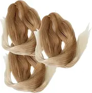 VINTORKY 3pcs Low Temperature Silk Wig with Dreadlocks Wigs Professional Braiding Hair Extensions Hair Extensions Ponytail Braid Extension Long Braiding Hair Low Temperature Wire Golden