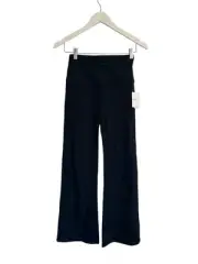 Beyond Yoga Spacedye At Your Leisure Bootcut Black Trousers Flare NWT M $106