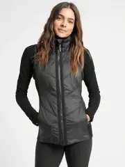 NWT ATHLETA Rock Ridge PrimaLoft Vest, BLACK SIZE XXS $138.00 #350855 O1008H