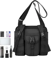Mens Shoulder Bag, Women Large Sling Bag, Outdoor Backpack, Sports Backpack, Daily Commute Bag, Water Bottle Backpack, Large Sling Backpack, for Sports, Daily Commute, Water Bottle, Black