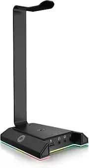 EKSA Gaming Headset Stand Holder, Aluminum RGB 7.1 Surround Sound Headphone H...