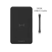 Cygnett ChargeUp Edge+ 27K mAh USB-C Laptop and Wireless Power Bank - Black (CY3113PBCHE),2xUSB-C(60W PD/12W),1xUSB-A(12W),10W Qi Wireless,USB-C Cable