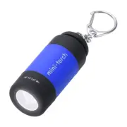 Mini Keychain Flashlight, LED Flashlight Torch USB Rechargeable, Dark Blue
