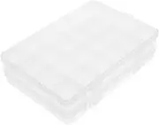 Toddmomy Plastic Compartment Tackle Box 2pcs Fishing Lure Organizer 24 Compartments Versatile Storage for Gear Bait