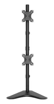 Brateck Dual Monitor Free Standing Screen Economical Double Joint Steel VESA Arm