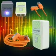 50X 4 USB PORTS HUB WALL ADAPTER+6FT CABLE POWER CHARGER SYNC ORANGE GALAXY TAB