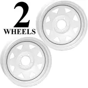 TWO 13" 13x4.5 5/4.5 RIM WHEEL Boat Jet Ski Camper Marine Utility Trailer Steel
