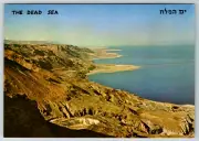 c1980s Dead Sea Israel Jewish Bird's Eye View Continental Postcard