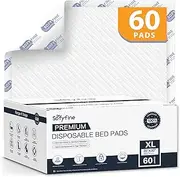 Disposable Bed Pads Premium Adult Chucks Incontinence Underpads 30"x 36"(60 Count),Large Thicken Tear Resistant Adults Elderly Pee Waterproof Pads,10X Super Absorbency Heavy Duty Puppy Training Pads