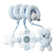 Catzon Baby Hanging Toy for Stroller and Crib Spiral Plush Toy for Newborn Bear