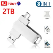 3-in-1 USB Flash Drive OTG Type-C USB3.0 Memory Stick Pen Drive 2TB Flash Drive