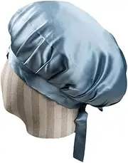 [HIFFEY] Silk Cap for Sleeping Silk Night Bonnets Pure Silk Turban Hat Sleep Hood Beanie for Women