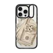 iPhone 16 Pro Impact Ring Stand Case MagSafe Compatible Million Dollar Cat by Mond Kim