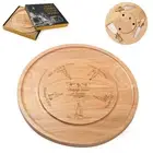Wood Board Serving Cheese And Knife Set Wine Lazy Susan Tray Charcuterie Platter