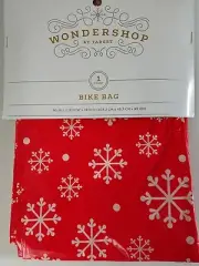 Wondershop by Target Large Bike Gift Bag Wrap Red w/ White Snowflakes 80X18X39