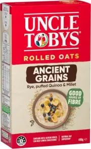 Uncle Tobys Ancient Grains Breakfast Cereal Traditional Oats 490 G