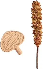 harayaa Miniature Broom and Fan Set Realistic 1:12 Dollhouse Leaf Fan Set Model Miniature House Accessories for Dollhouse DIY Decor