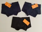3-Pack Geordi Underware SHORT BOXER BRIEFS Junior Boys Size 14 (Run Small)